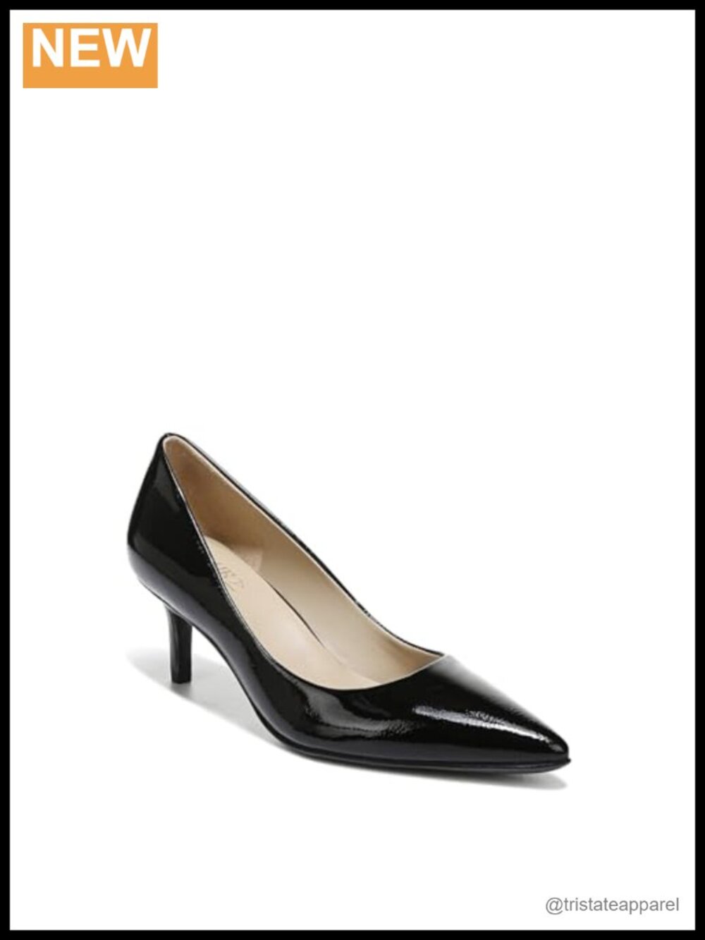 Naturalizer Meesha Slingback Pump Almond Toe Leather Heel